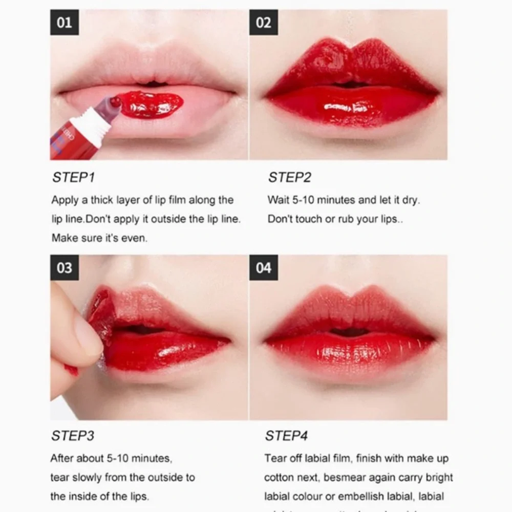 💎 Korean WOW Romantic Bear Sweet Orange Peel Off Tattoo Lip Stain Lip Gloss